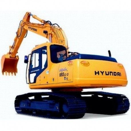 Hyundai Crawler Excavator R180LC-3 - Service Manual - Operators Manual - Wiring Diagrams