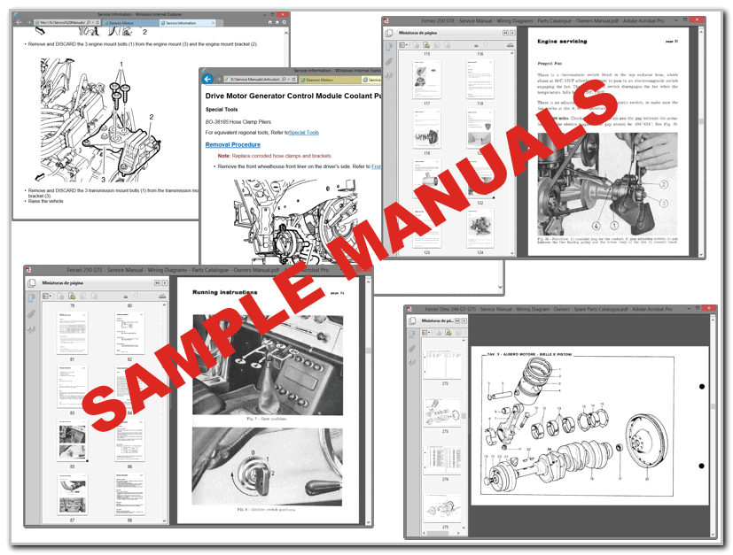 Ferrari 458 Italia Service Manual Wiring Diagrams Owners Manual